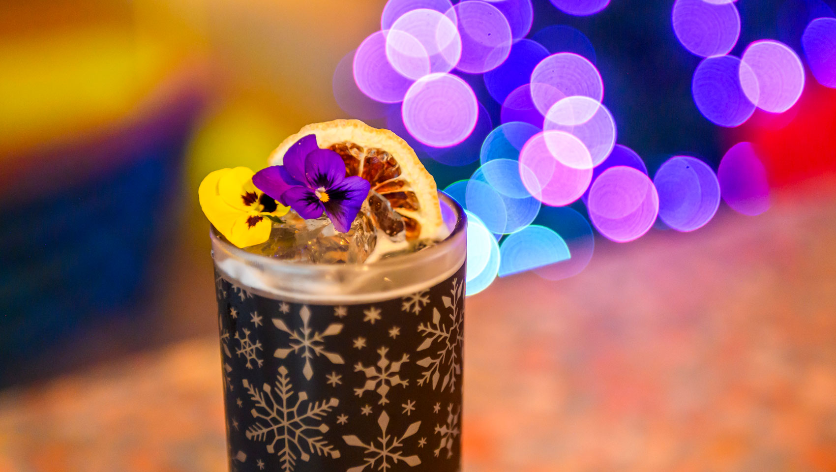Specialty cocktail at Holiday pop-up bar at St. Julep at Kimpton Sylvan Hotel