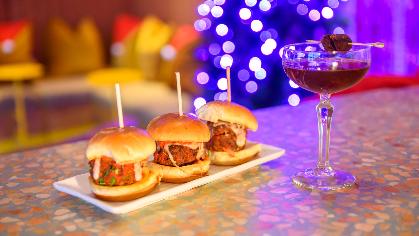 Sliders at Holiday pop-up bar at St. Julep at Kimpton Sylvan Hotel