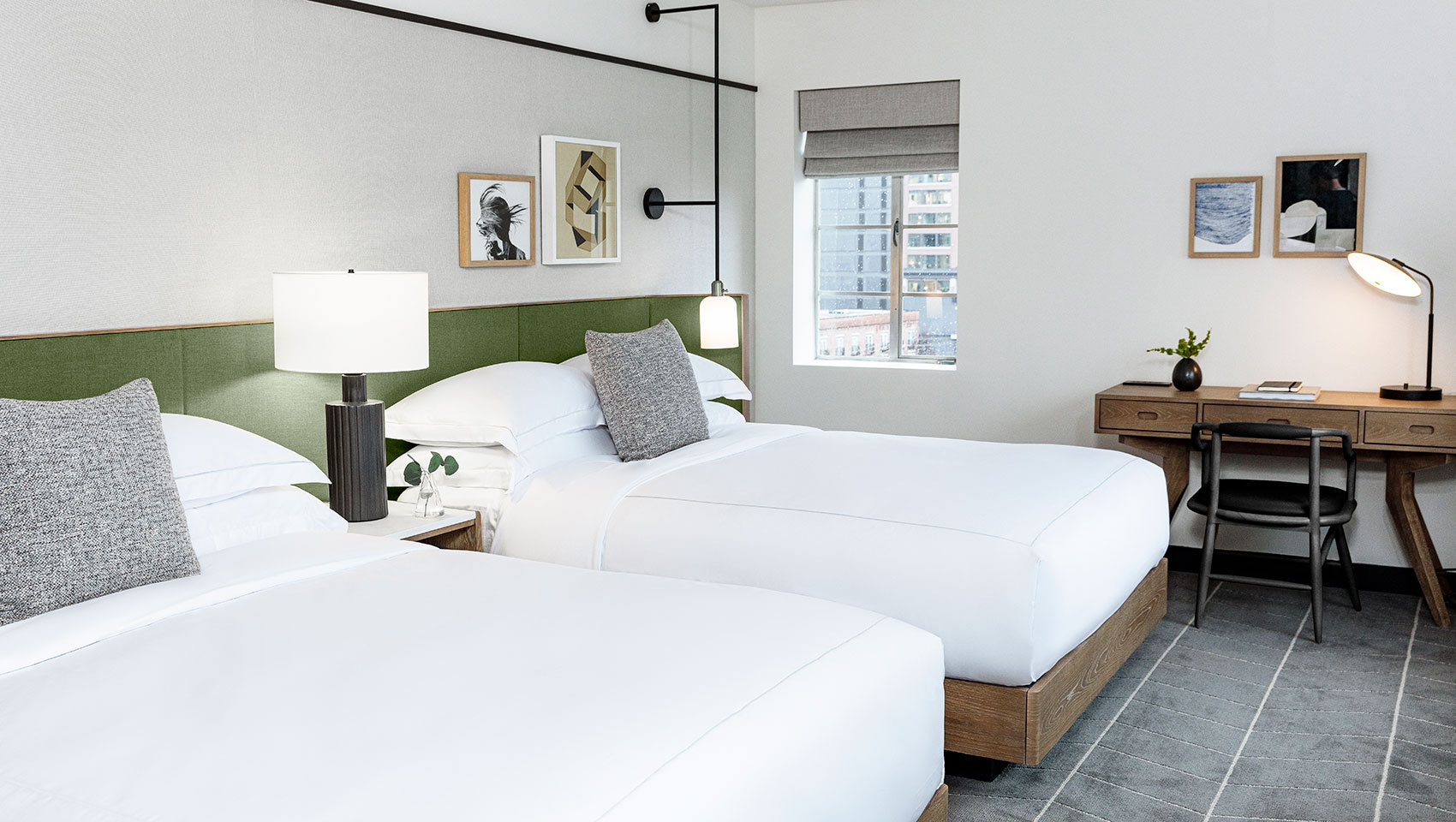 double queen bed guestroom